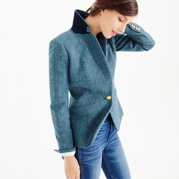 J. Crew Jackets & Blazers - Jcrew Campbell Blazer in Blue Herringbone Wool